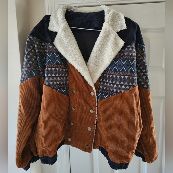 Aztec corduroy boho jacket - Picture 1 of 5